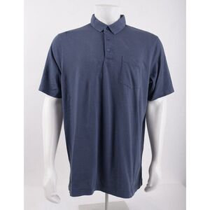 Zara Mens Polo Shirt Size M Navy Blue Contrast collar Short sleeve 6462/406 NWT